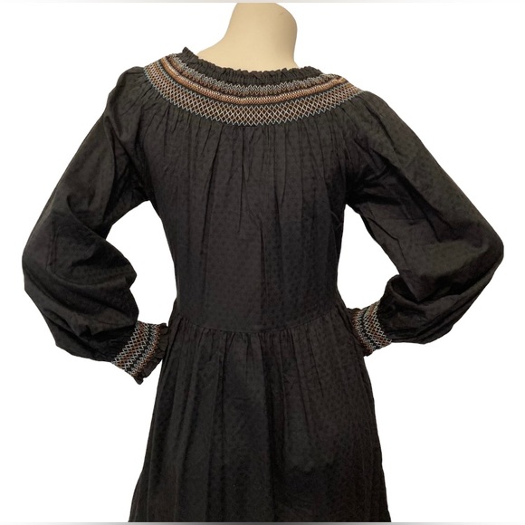 UNIVERSAL THREAD Gray & Multi Versatile Long Balloon Sleeve Boho Dress w Pockets - Picture 7 of 10